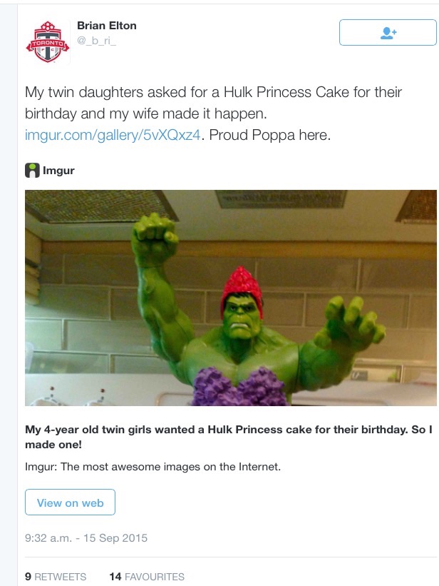 Rad Dads Hulk Princess Cake