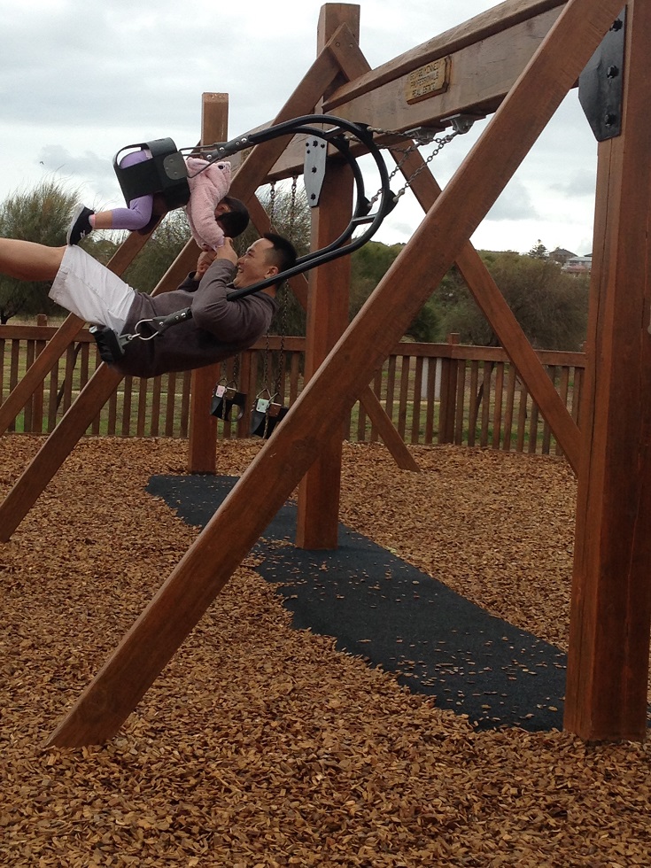 Jubilee Playground's Adult and Child swing