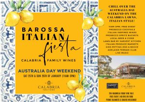 Barossa Italian Fiesta at Calabria Family Wines Australia Day weekend @ Calabria Family Wines
